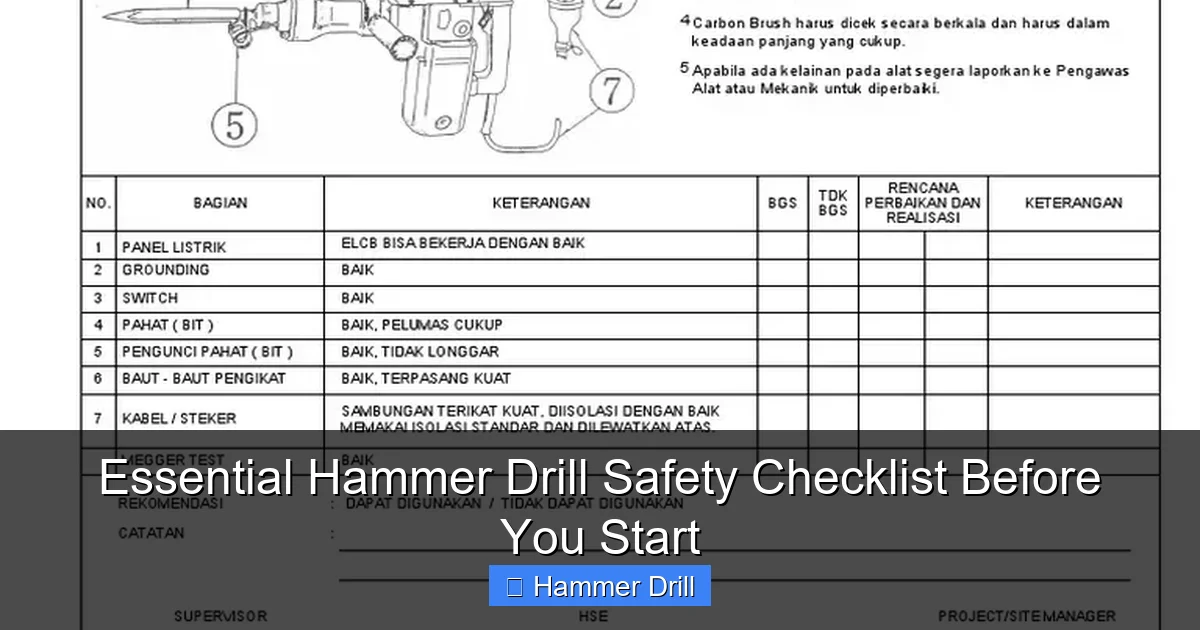 Essential Hammer Drill Safety Checklist Before You Start
