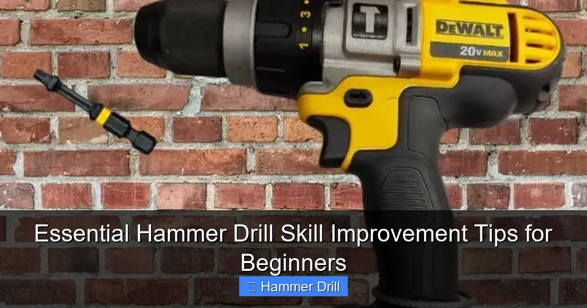 Essential Hammer Drill Skill Improvement Tips for Beginners