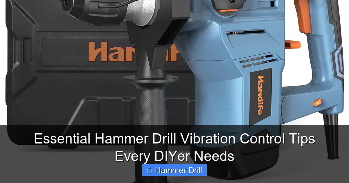 Essential Hammer Drill Vibration Control Tips Every DIYer Needs