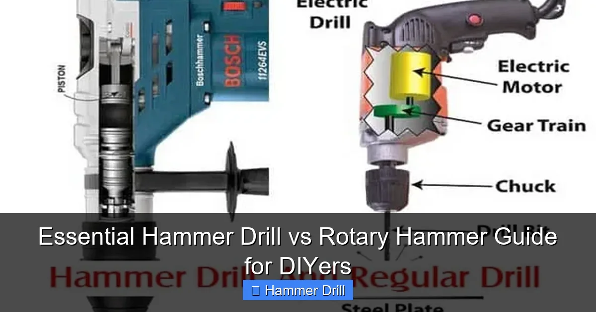 Essential Hammer Drill vs Rotary Hammer Guide for DIYers