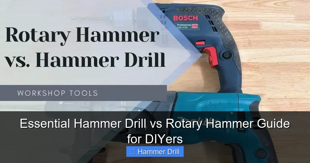 Essential Hammer Drill vs Rotary Hammer Guide for DIYers