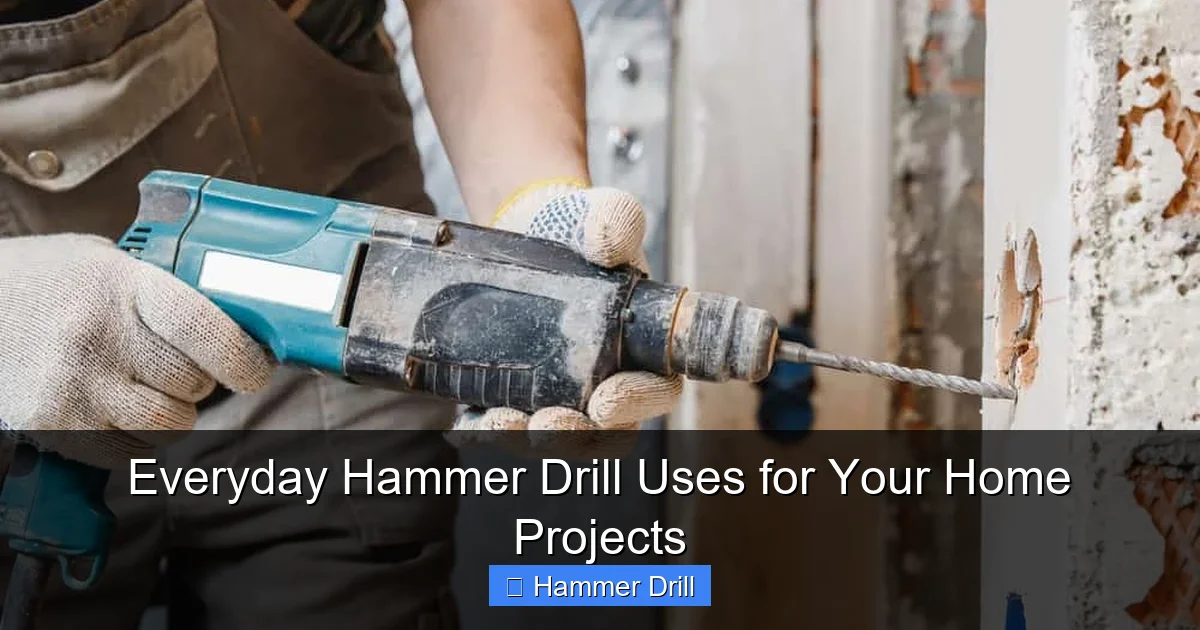 Everyday Hammer Drill Uses for Your Home Projects