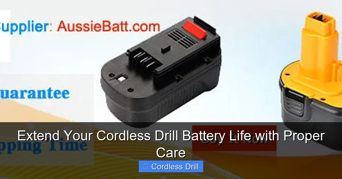 Extend Your Cordless Drill Battery Life with Proper Care