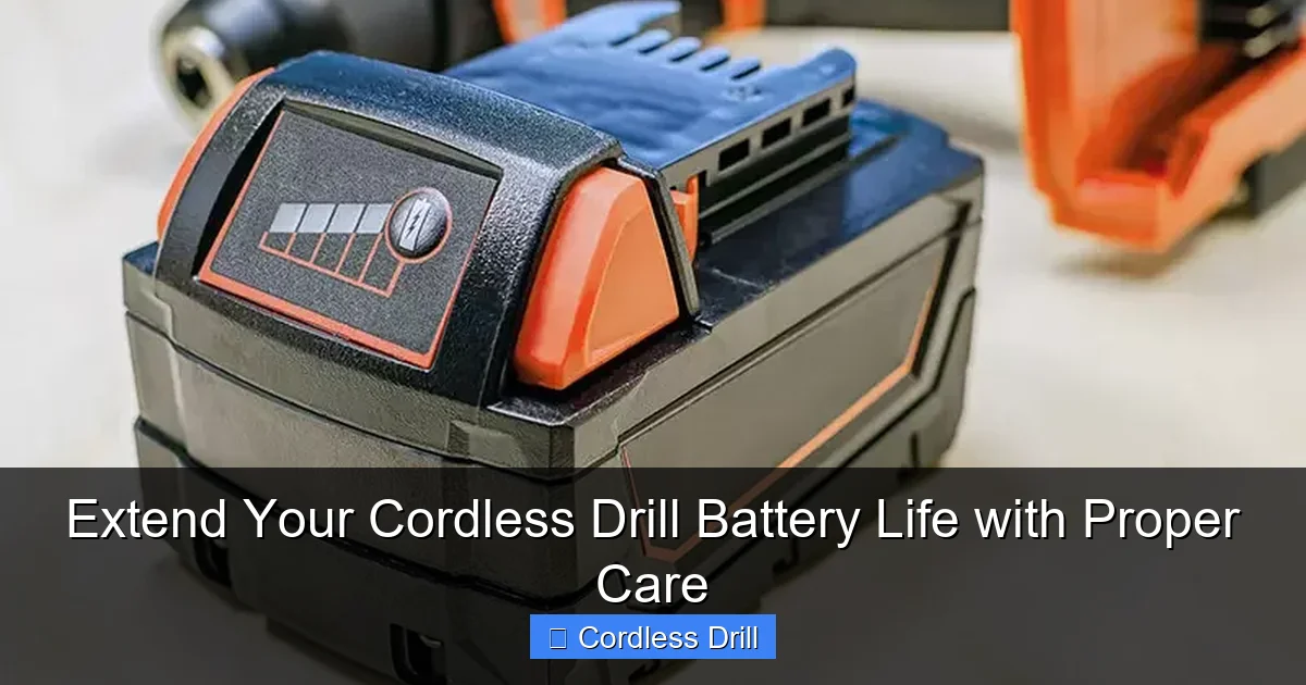 Extend Your Cordless Drill Battery Life with Proper Care