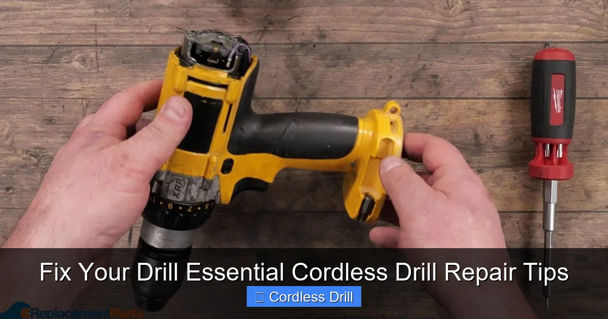 Fix Your Drill Essential Cordless Drill Repair Tips