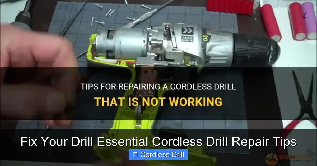 Fix Your Drill Essential Cordless Drill Repair Tips