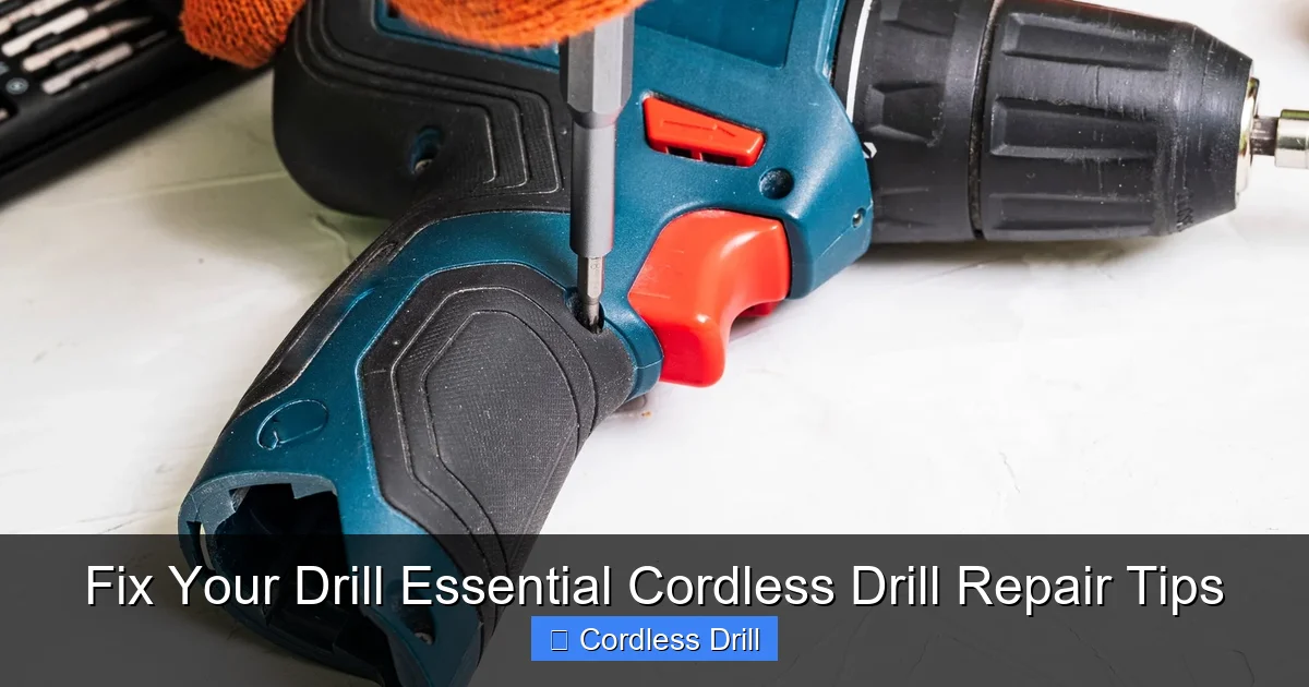 Fix Your Drill Essential Cordless Drill Repair Tips