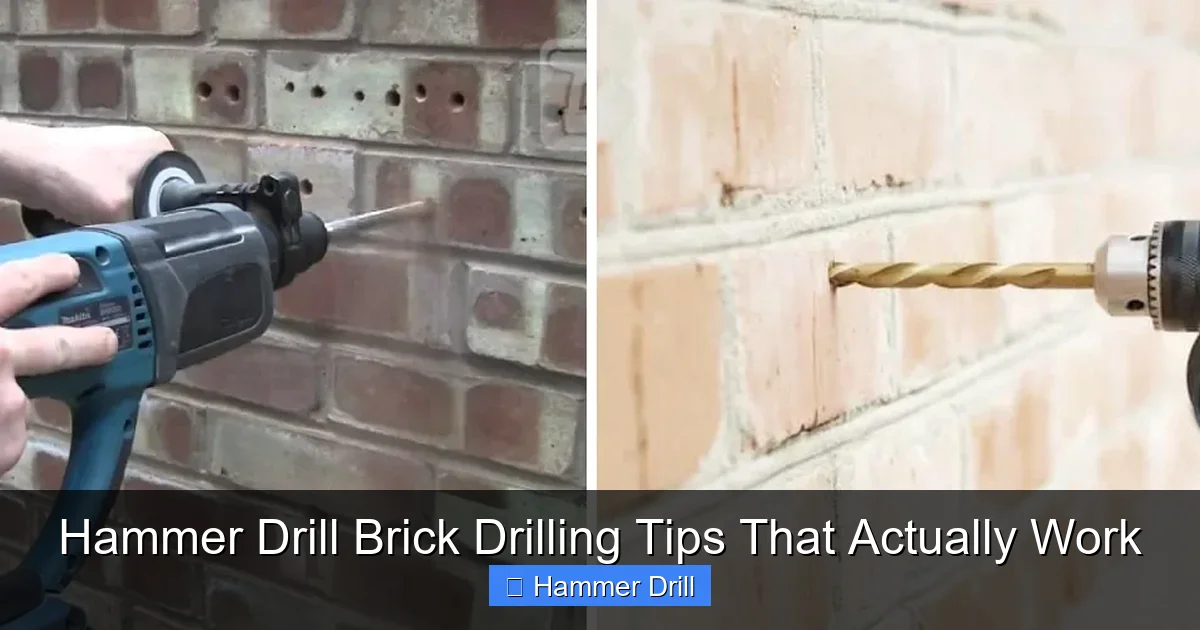Hammer Drill Brick Drilling Tips That Actually Work