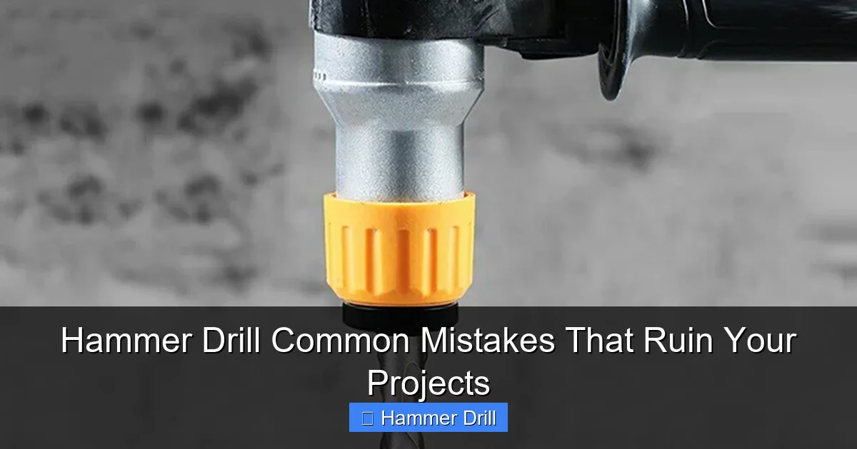 Hammer Drill Common Mistakes That Ruin Your Projects