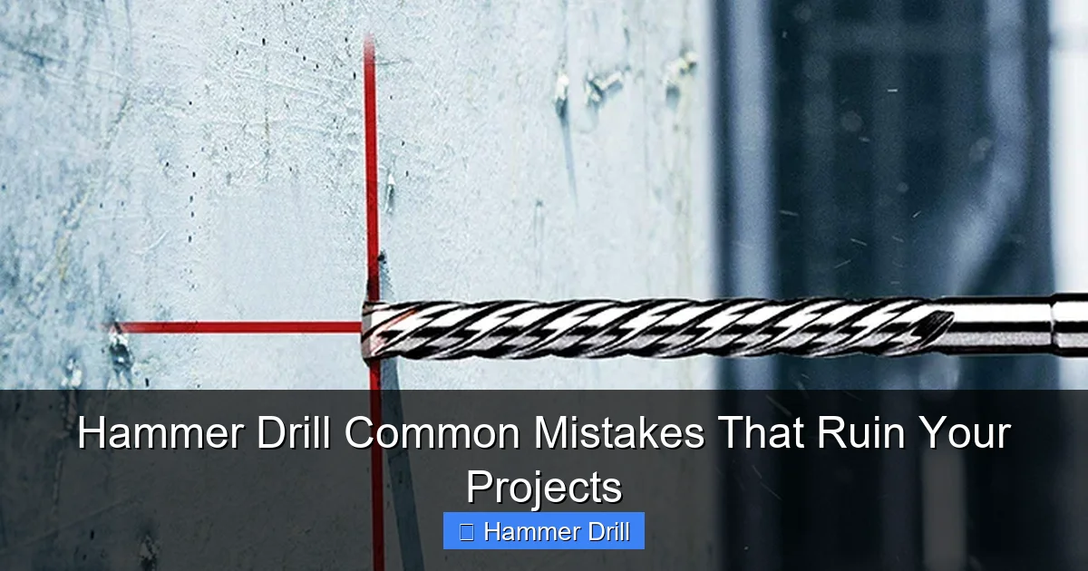 Hammer Drill Common Mistakes That Ruin Your Projects
