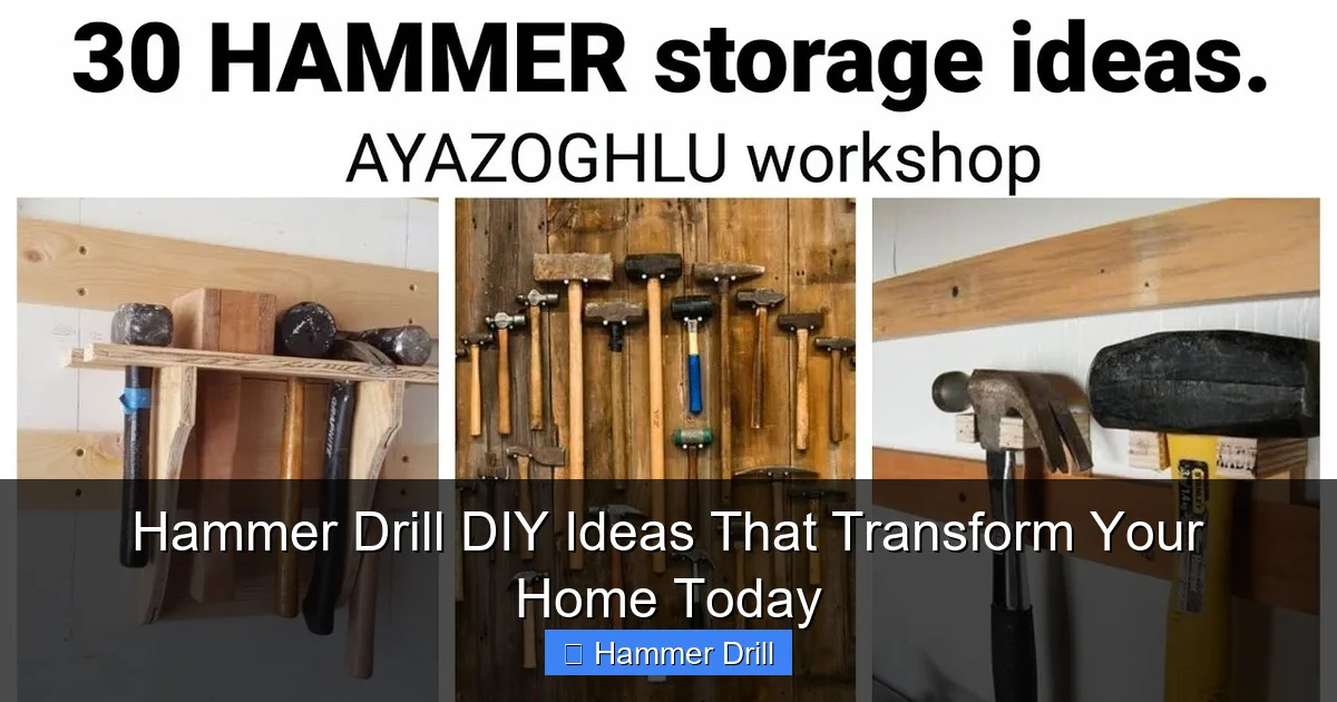 Hammer Drill DIY Ideas That Transform Your Home Today