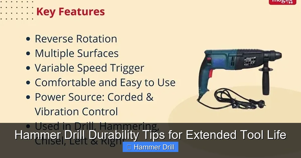 Hammer Drill Durability Tips for Extended Tool Life