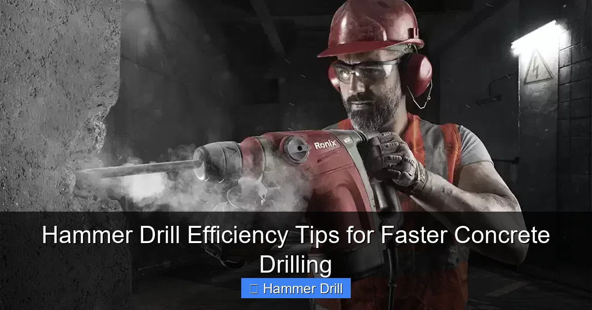 Hammer Drill Efficiency Tips for Faster Concrete Drilling
