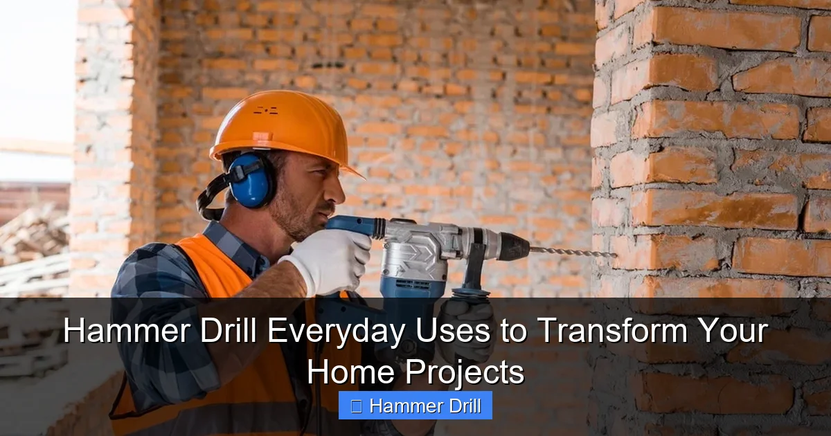 Hammer Drill Everyday Uses to Transform Your Home Projects