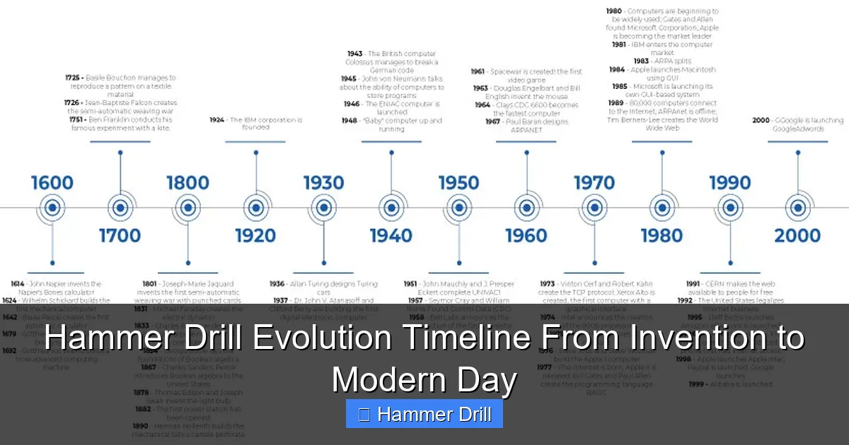 Hammer Drill Evolution Timeline From Invention to Modern Day