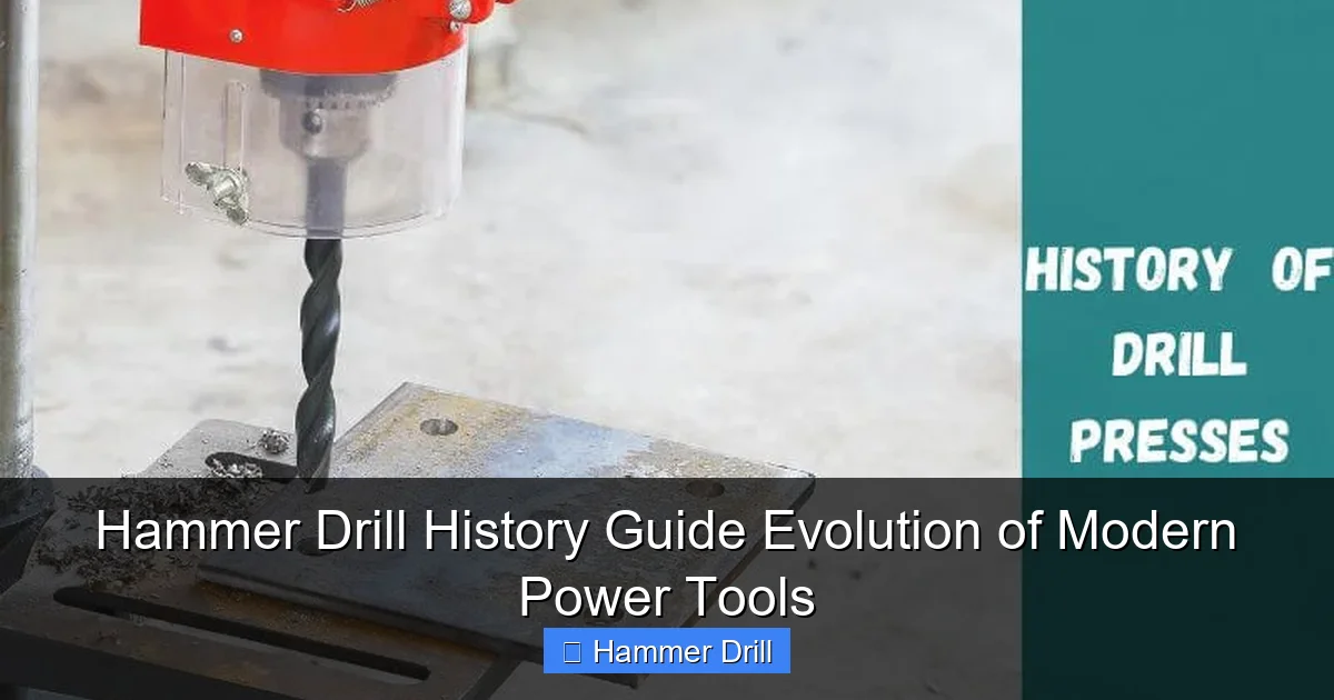 Hammer Drill History Guide Evolution of Modern Power Tools