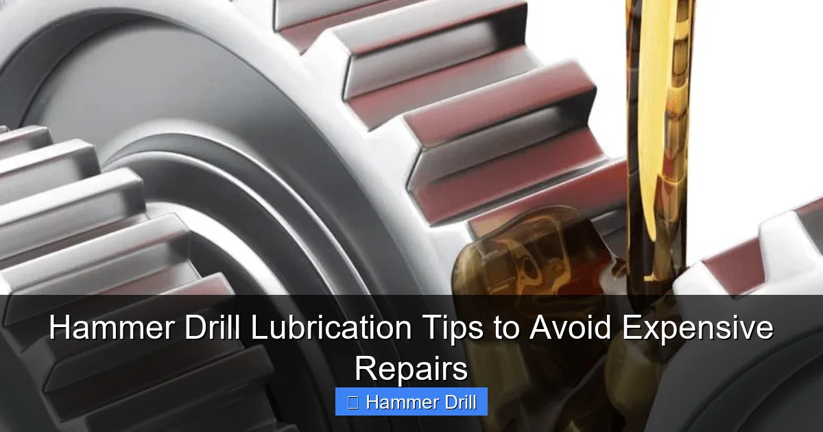Hammer Drill Lubrication Tips to Avoid Expensive Repairs