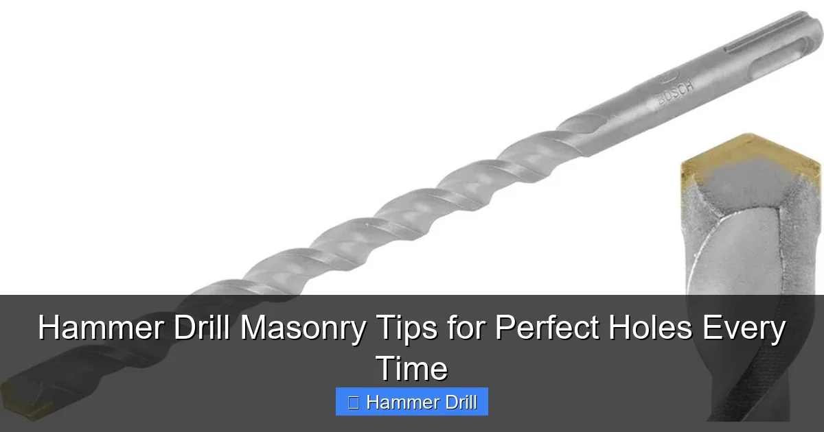 Hammer Drill Masonry Tips for Perfect Holes Every Time