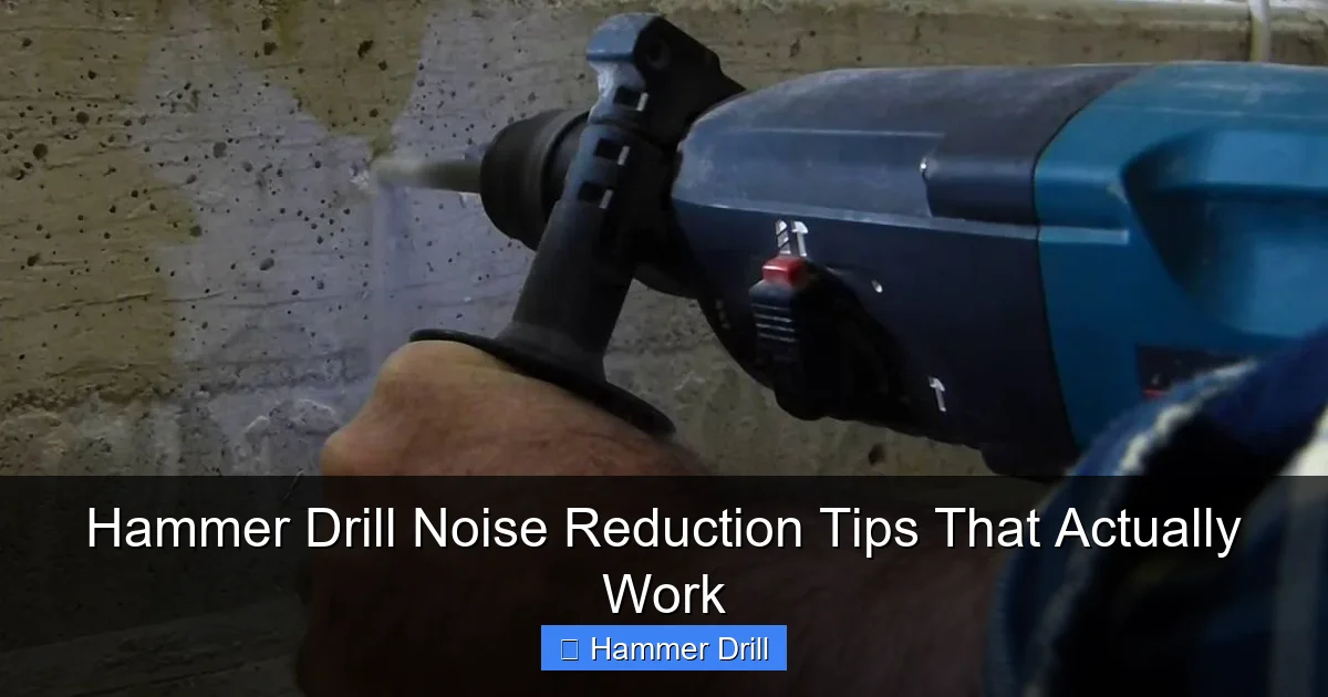 Hammer Drill Noise Reduction Tips That Actually Work