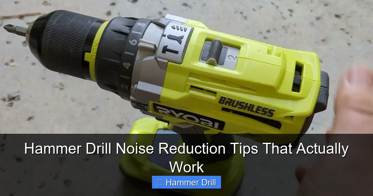Hammer Drill Noise Reduction Tips That Actually Work