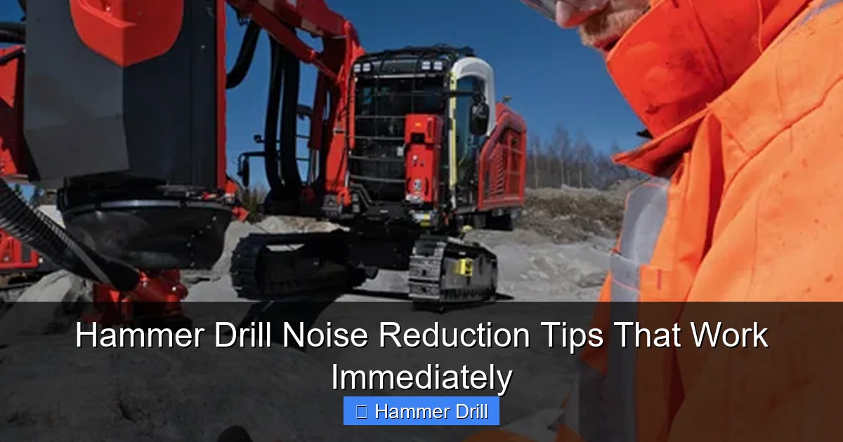 Hammer Drill Noise Reduction Tips That Work Immediately