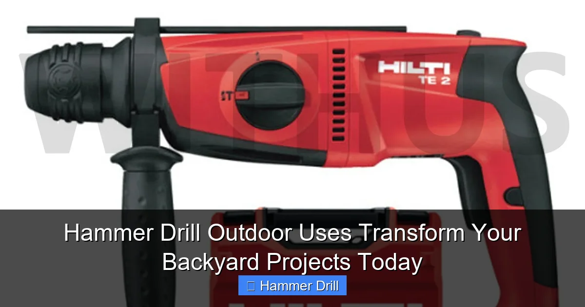 Hammer Drill Outdoor Uses Transform Your Backyard Projects Today