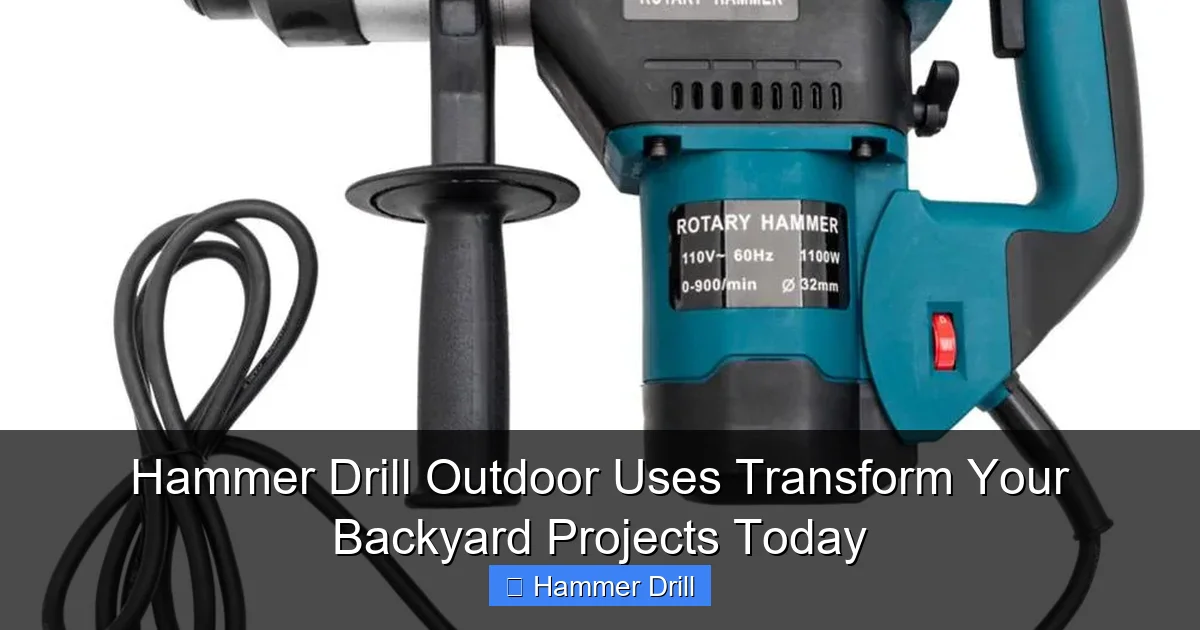Hammer Drill Outdoor Uses Transform Your Backyard Projects Today