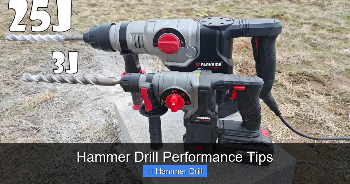 Hammer Drill Performance Tips
