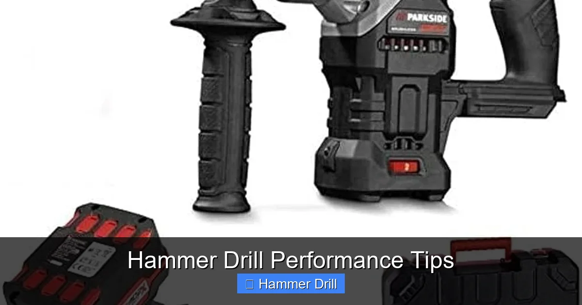 Hammer Drill Performance Tips