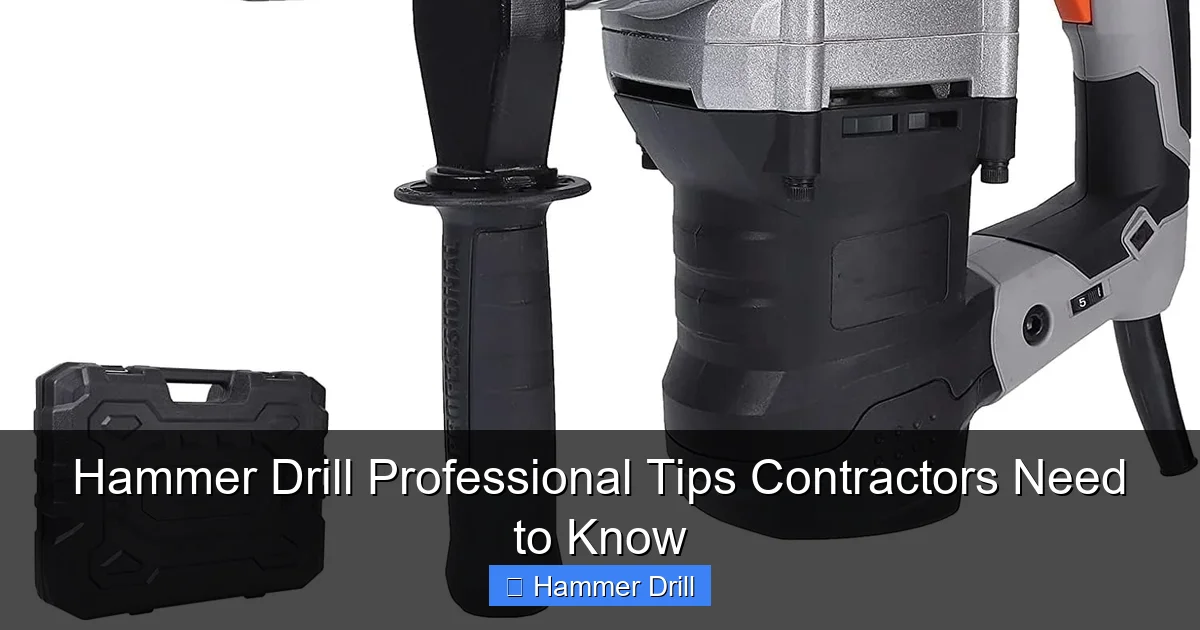 Hammer Drill Professional Tips Contractors Need to Know