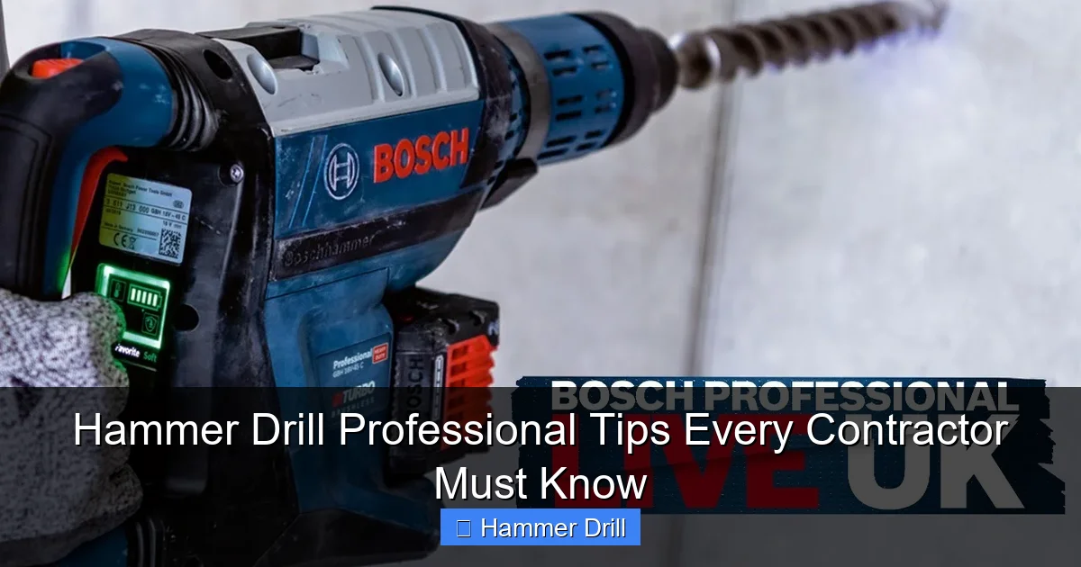 Hammer Drill Professional Tips Every Contractor Must Know