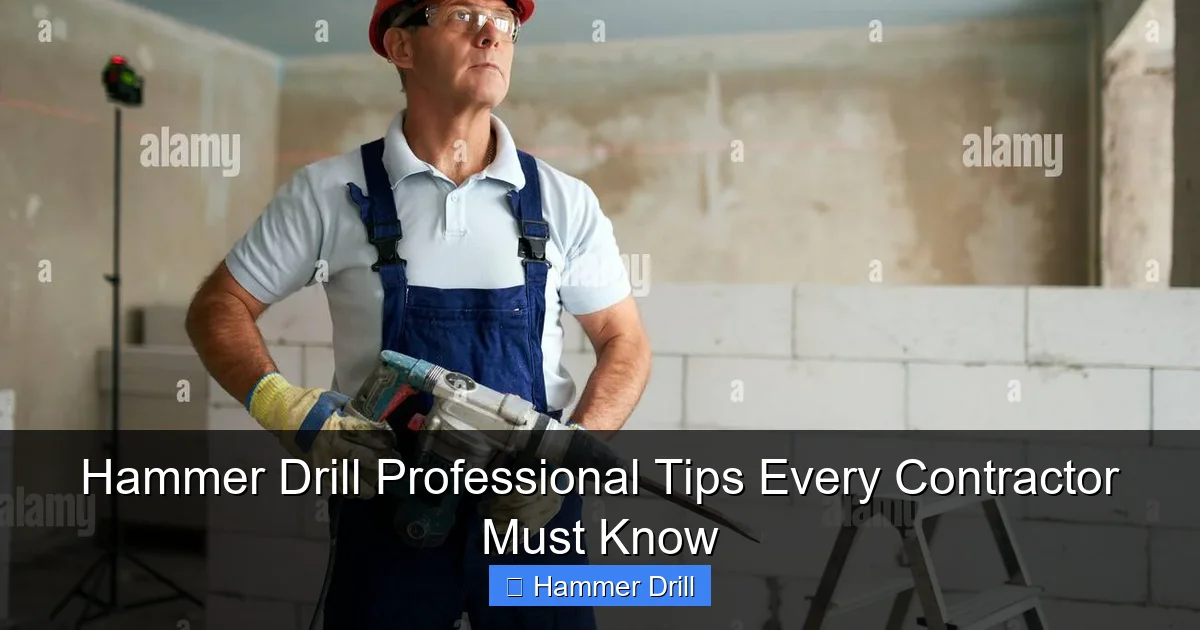 Hammer Drill Professional Tips Every Contractor Must Know