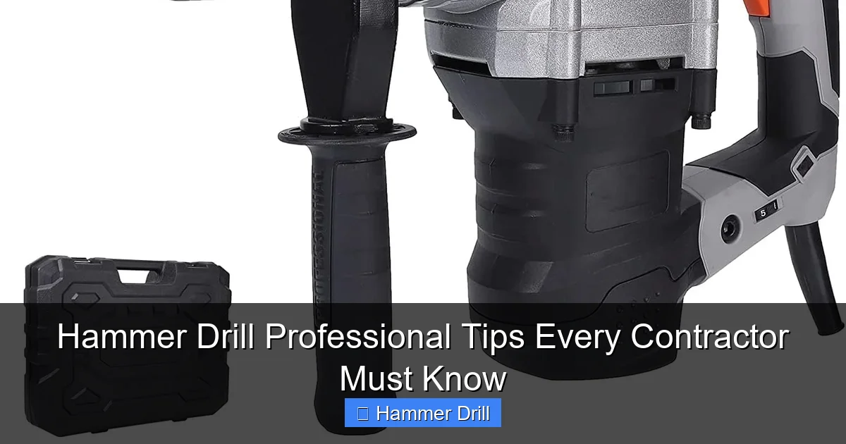 Hammer Drill Professional Tips Every Contractor Must Know