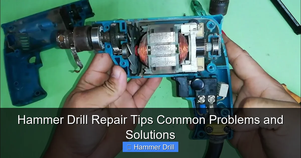 Hammer Drill Repair Tips Common Problems and Solutions