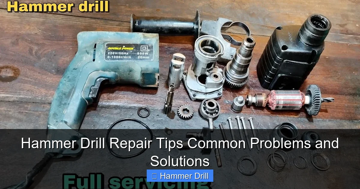 Hammer Drill Repair Tips Common Problems and Solutions