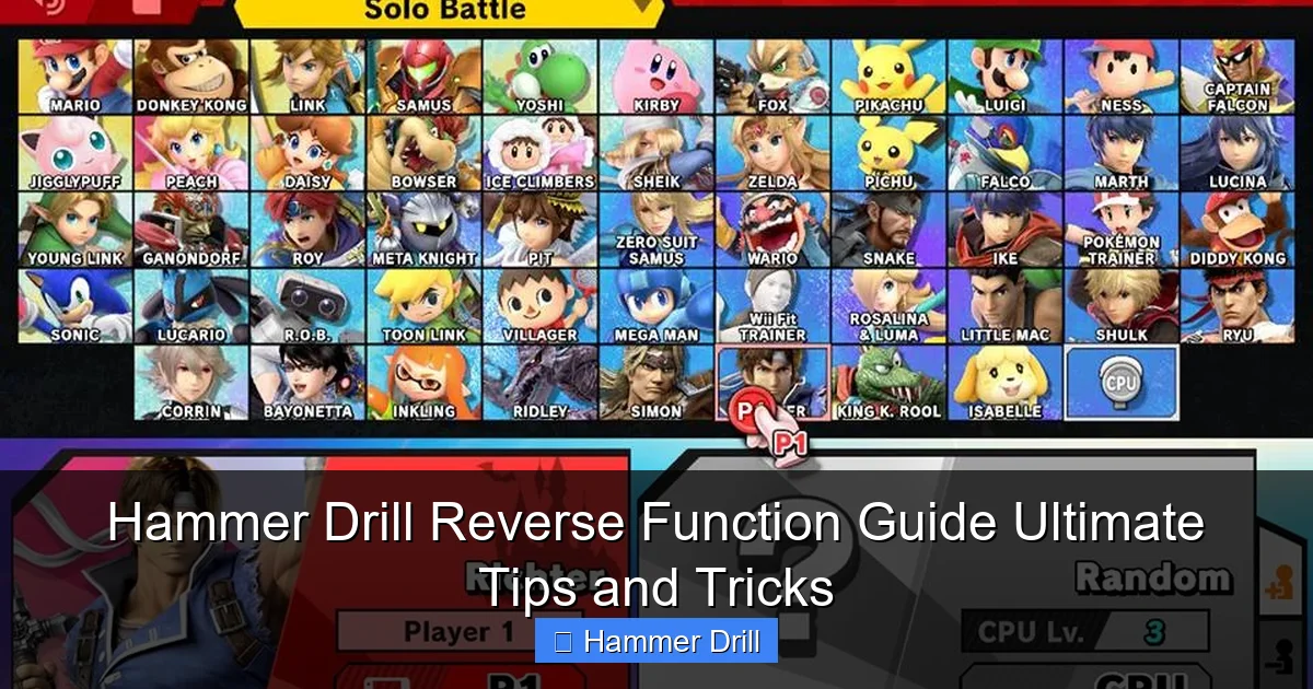 Hammer Drill Reverse Function Guide Ultimate Tips and Tricks