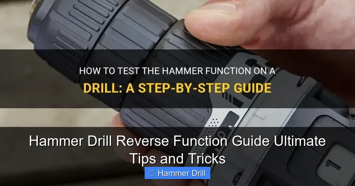 Hammer Drill Reverse Function Guide Ultimate Tips and Tricks