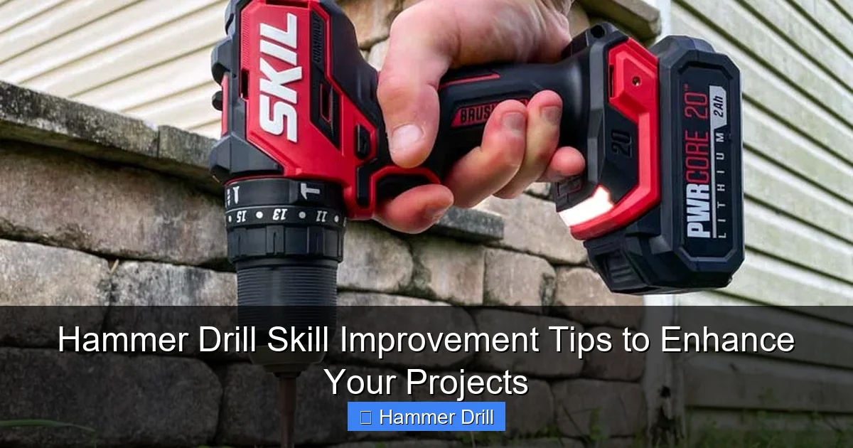 Hammer Drill Skill Improvement Tips to Enhance Your Projects