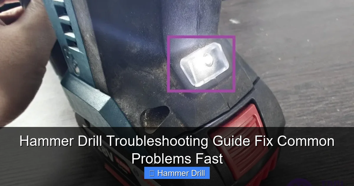 Hammer Drill Troubleshooting Guide Fix Common Problems Fast
