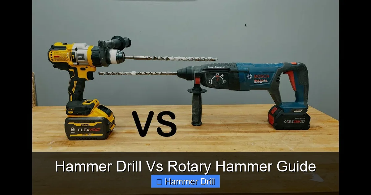 Hammer Drill Vs Rotary Hammer Guide