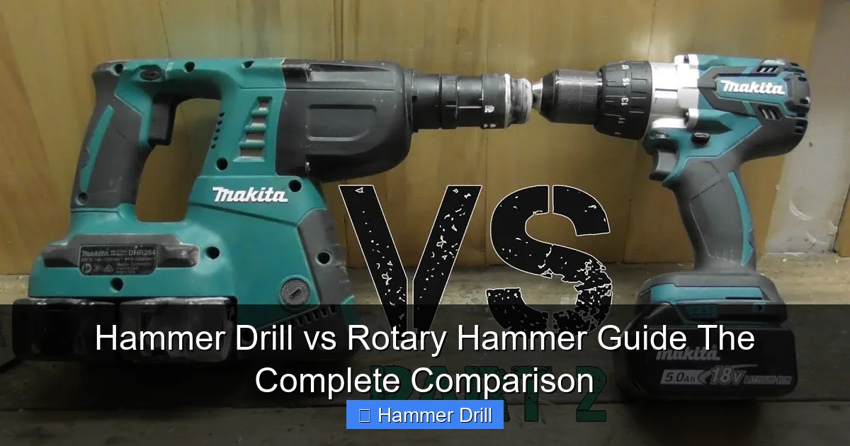 Hammer Drill vs Rotary Hammer Guide The Complete Comparison