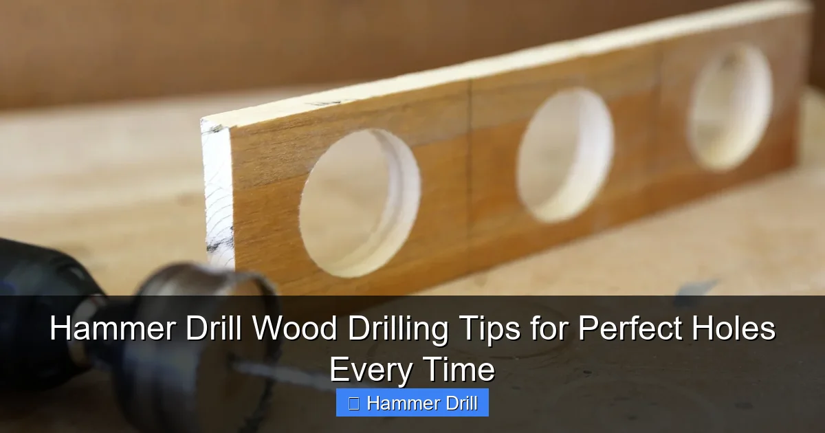 Hammer Drill Wood Drilling Tips for Perfect Holes Every Time