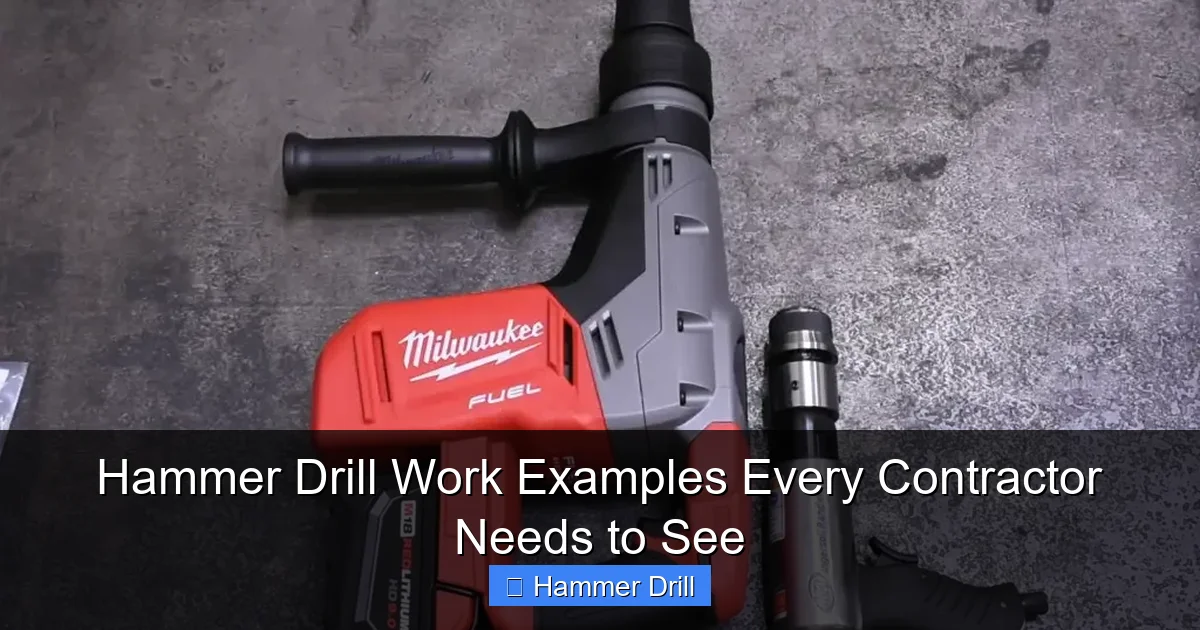 Hammer Drill Work Examples Every Contractor Needs to See