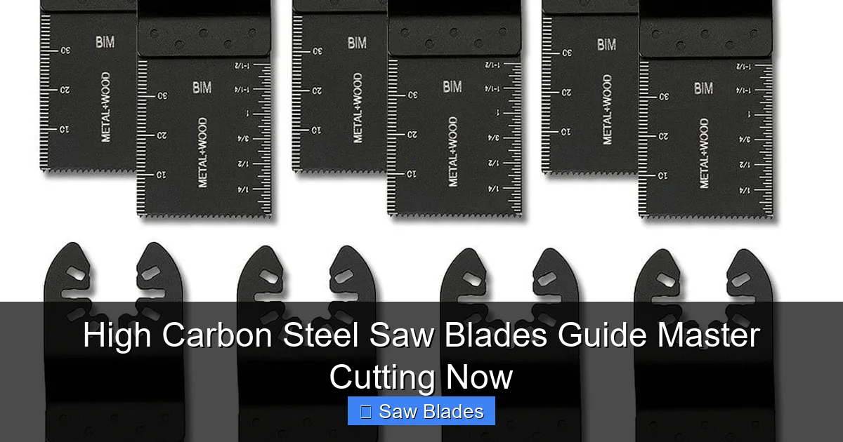 High Carbon Steel Saw Blades Guide Master Cutting Now