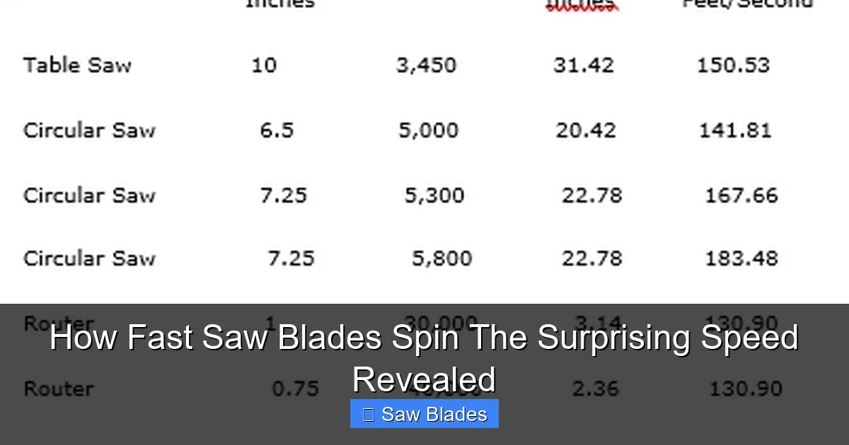 How Fast Saw Blades Spin The Surprising Speed Revealed