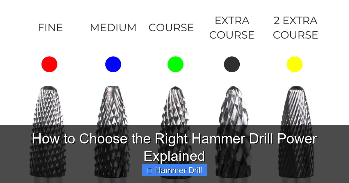 How to Choose the Right Hammer Drill Power Explained