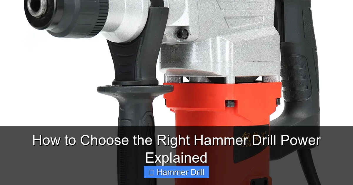 How to Choose the Right Hammer Drill Power Explained
