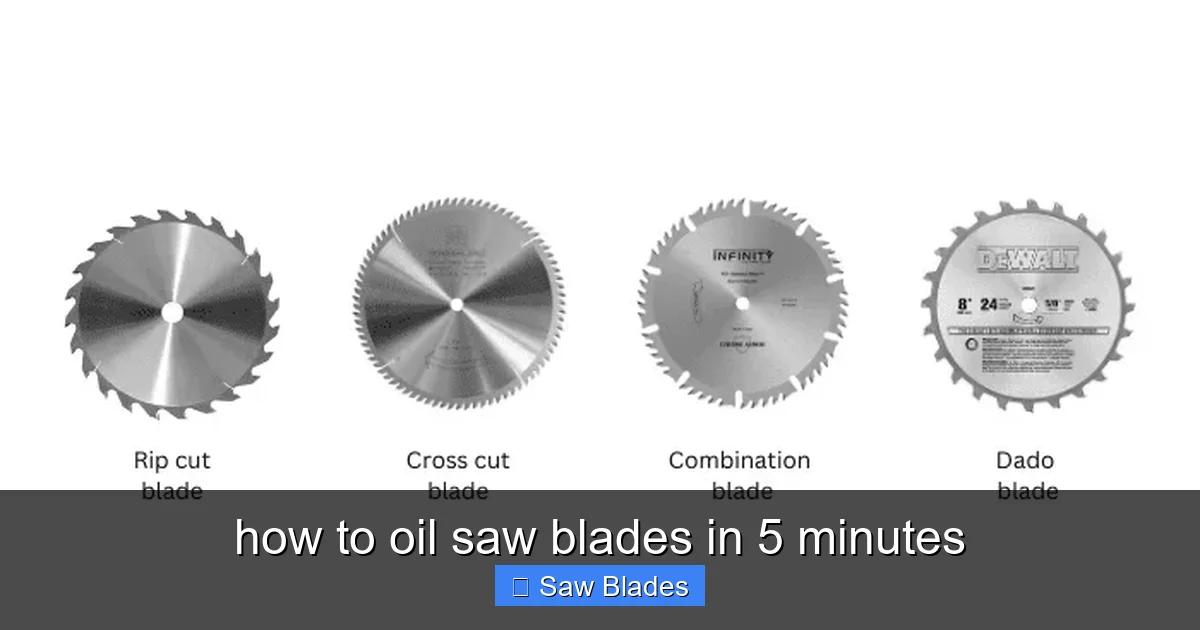 how to oil saw blades in 5 minutes