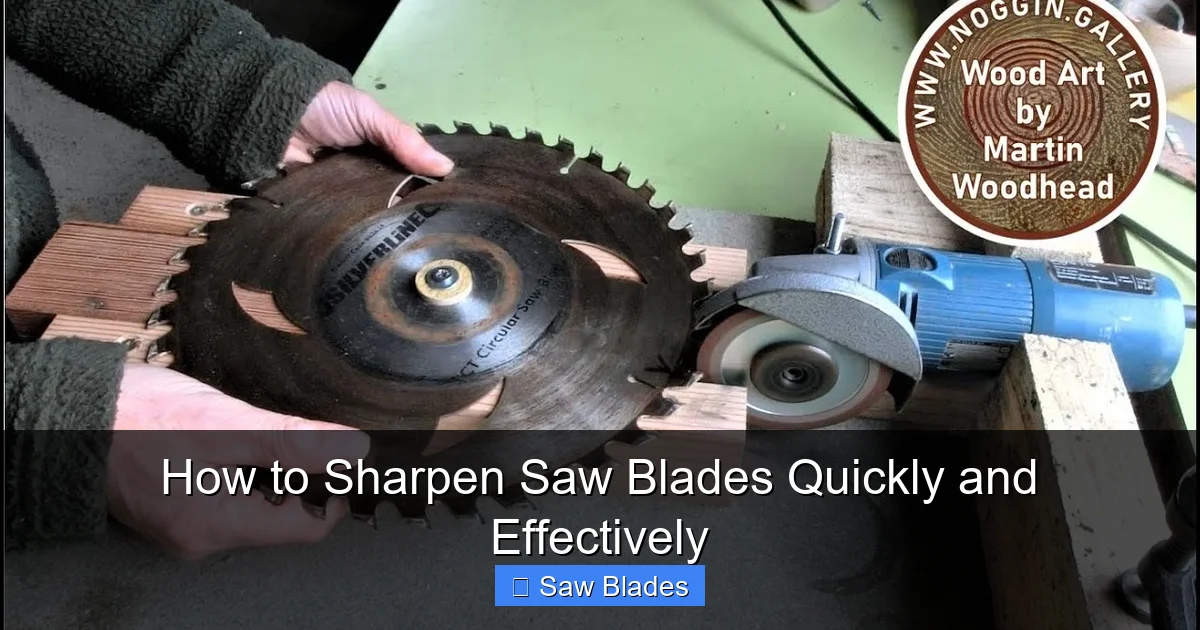 How to Sharpen Saw Blades Quickly and Effectively