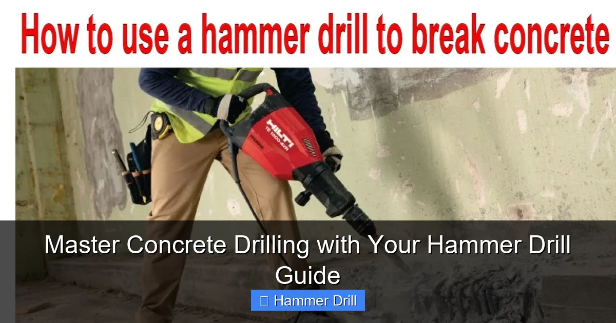 Master Concrete Drilling with Your Hammer Drill Guide